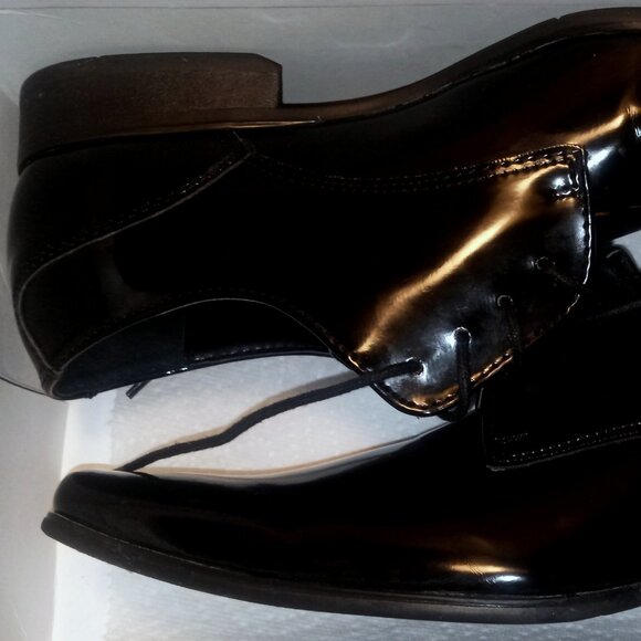 Like New Calvin Klein CK Brodie LA Men\'s Oxford Dress Shoes Gloss Black main image 10